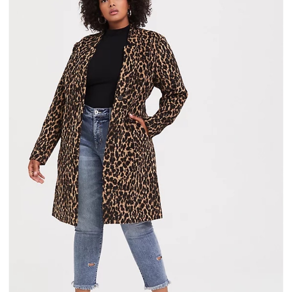 NWT Leopard Torrid Car Coat 3